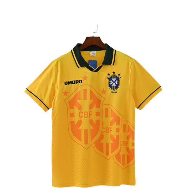 Camiseta Retro Brazil 1994 Copa del Mundo Local para Hombre